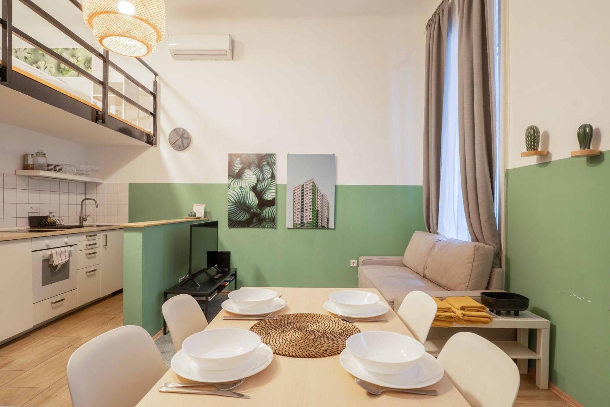 Cosy Studio In Terezvaros W41 Green Будапеща Екстериор снимка
